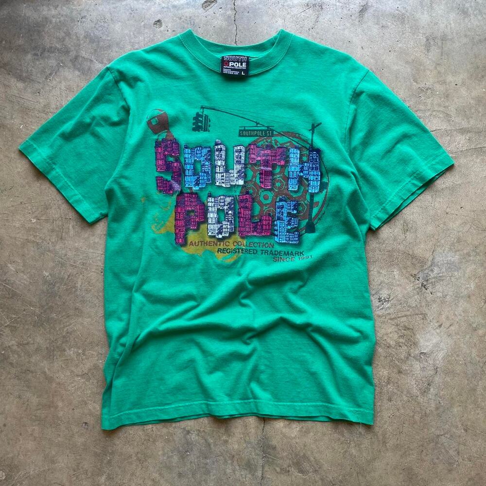 Y2K Green Southpole Skater Tee